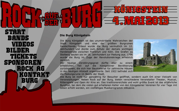 Rock auf der Burg Königstein 2013