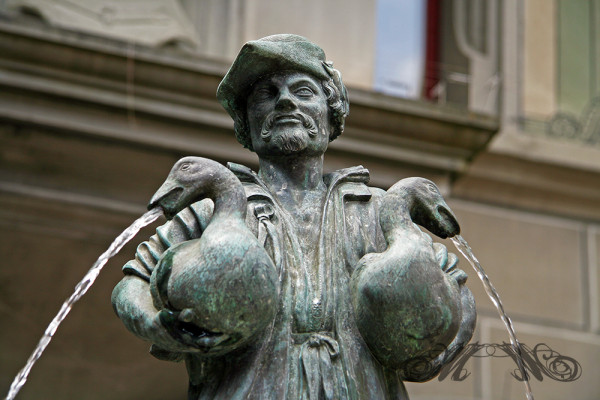 Der Gänsemännchenbrunnen in Luzern (Schweiz)