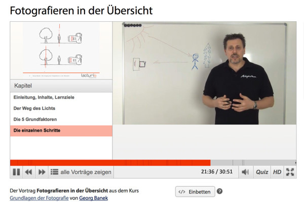 Lecturio Kurs "Fotografieren lernen" mit Georg Banek