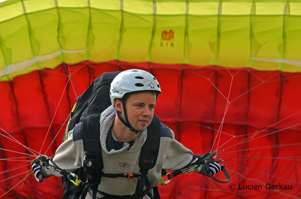 Manuel beim Start an der Ronneburg (Lernschein, Tag 3)